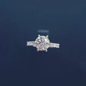 PT950 Cultured Diamond 2 Carat Starry Night Women's Ring