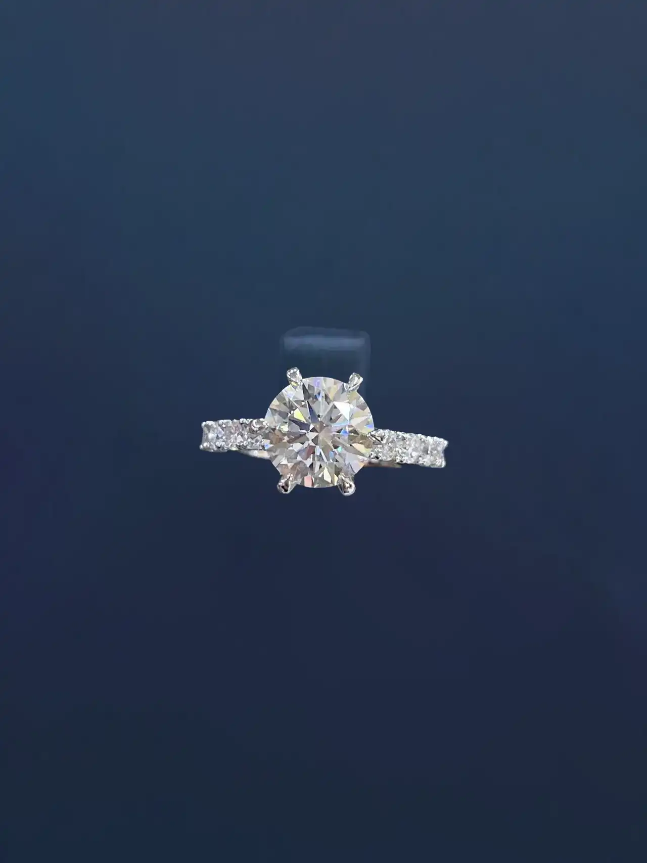 PT950 Cultured Diamond 2 Carat Starry Night Women's Ring