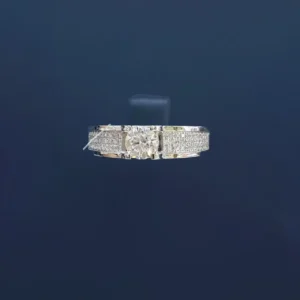 PT950 Cultured Diamond 50 Point Half-Carat Men's Ring