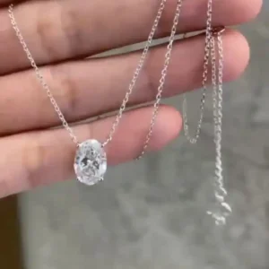 Oval Diamond Necklace