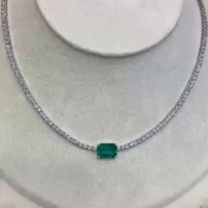 New Cultured Emerald Necklace
