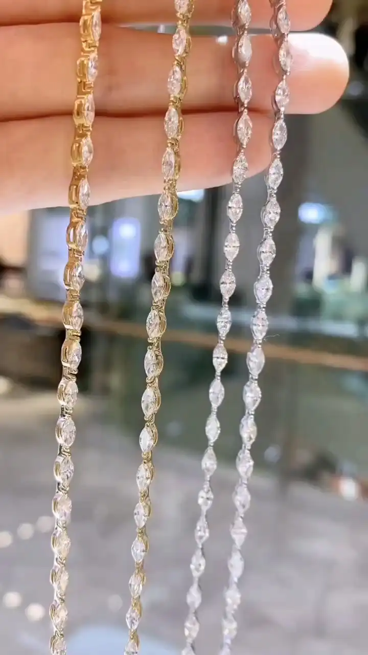 PT Cultured Diamond Horse Eye Diamond Necklace - Image 2