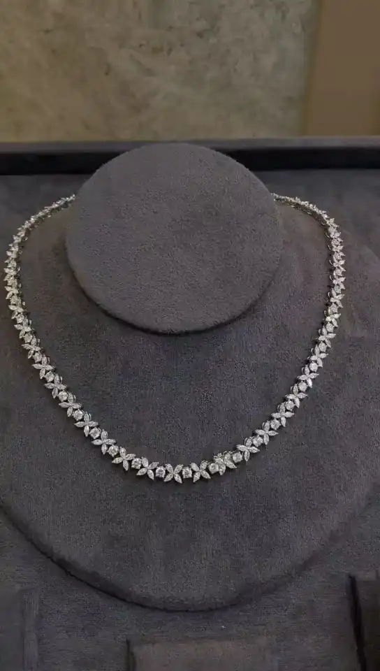 Victoria Full Diamond Necklace & Luxury Full Diamond Necklace