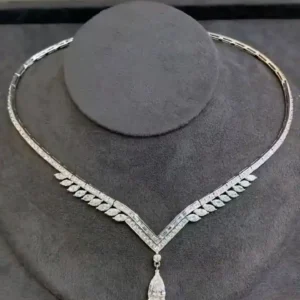 Stunning Diamond Teardrop Necklace & Luxurious Full Diamond Necklace