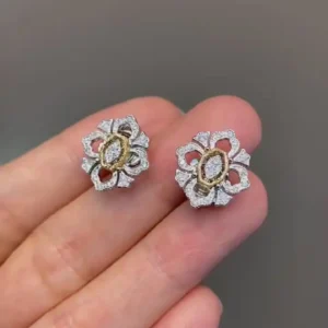 Buccellati Wire Drawing Process Diamond Earrings