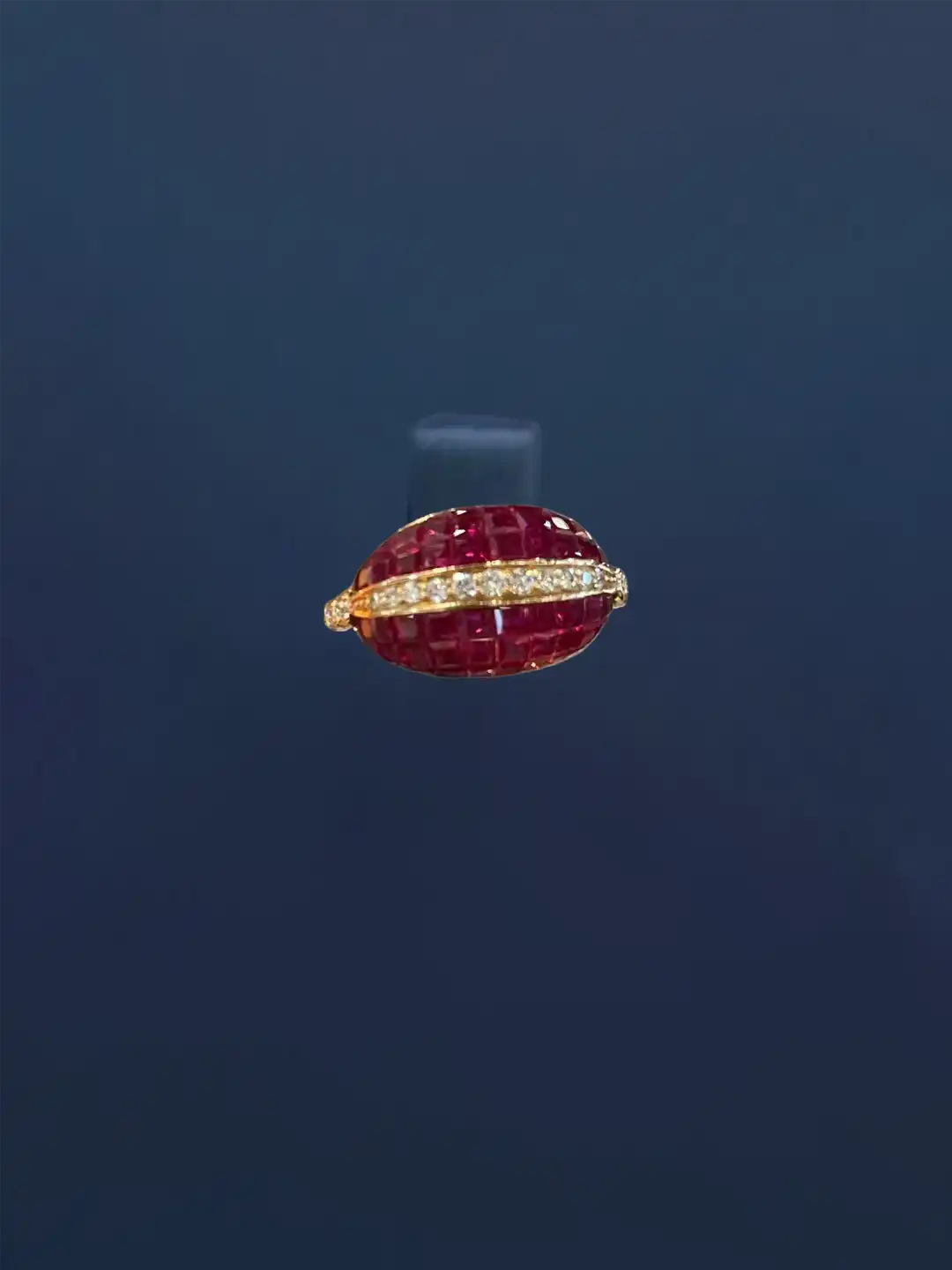 18K Rose Gold Ruby Ring for Women - 3