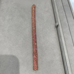 18K Rose Gold Ruby Bracelet