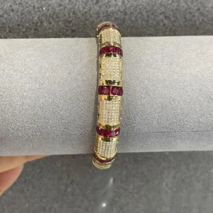 18K Rose Gold Ruby Bangles-1