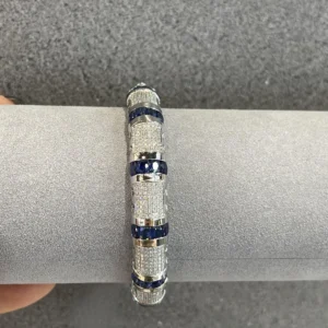 18K Gold Sapphire Bangles