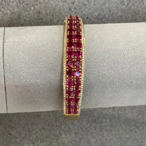 18K Rose Gold Ruby Bangles-3