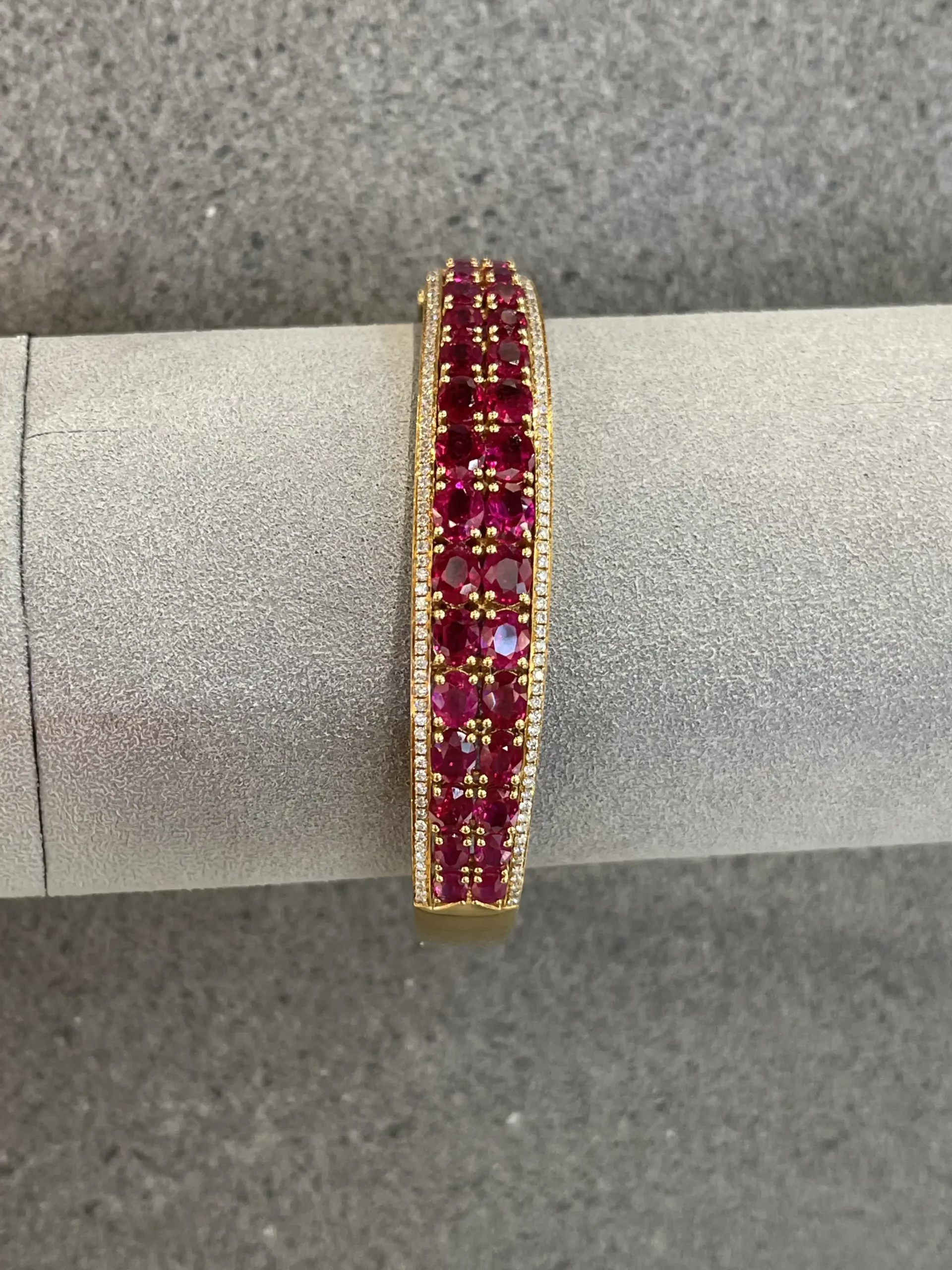 18K Rose Gold Ruby Bangles-3