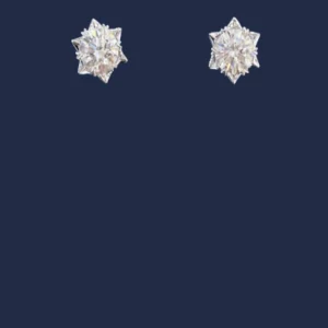 PT950 Cultivated Diamond Snowflake 50+50 Point Stud Earrings