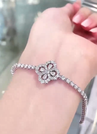 18K Gold Cultivated Henri Full Diamond Bracelet - Image 2